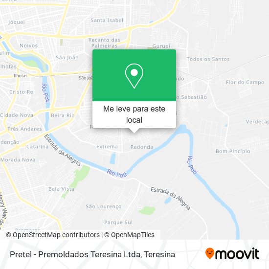 Pretel - Premoldados Teresina Ltda mapa