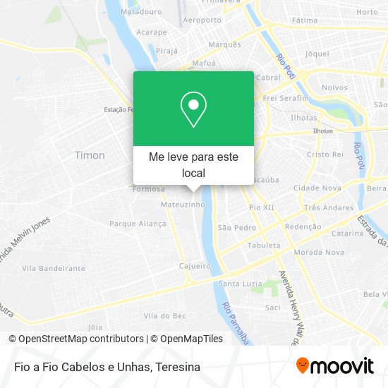Fio a Fio Cabelos e Unhas mapa