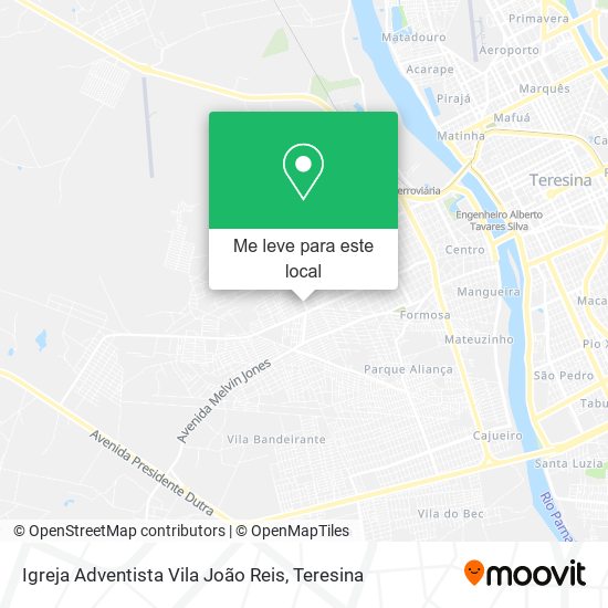 Igreja Adventista Vila João Reis mapa
