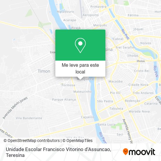 Unidade Escolar Francisco Vitorino d'Assuncao mapa