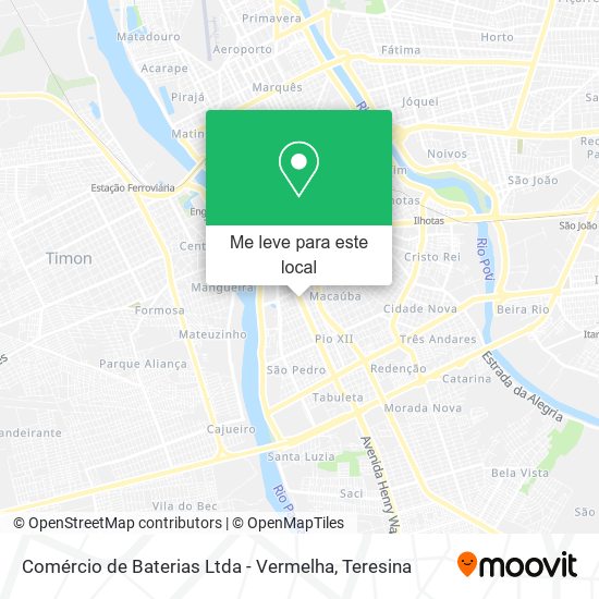 Comércio de Baterias Ltda - Vermelha mapa