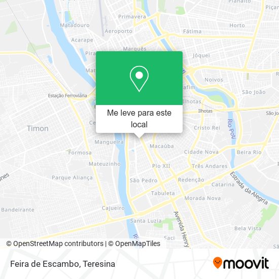 Feira de Escambo mapa