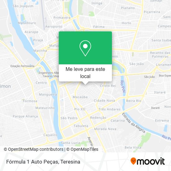 Fórmula 1 Auto Peças mapa