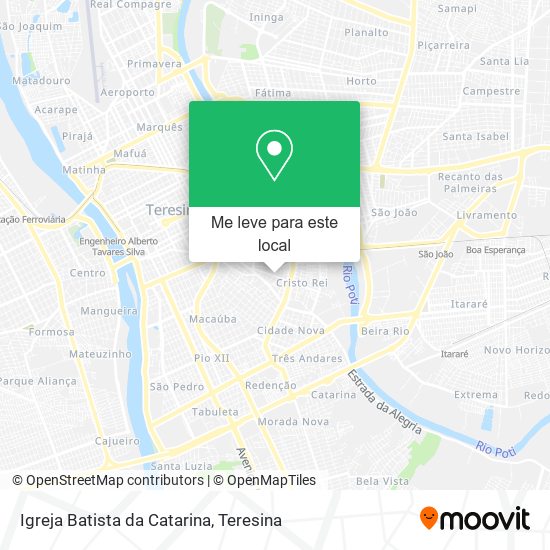 Igreja Batista da Catarina mapa
