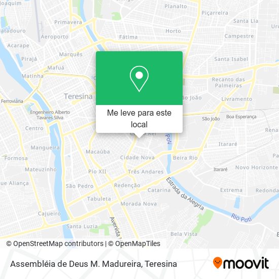 Assembléia de Deus M. Madureira mapa