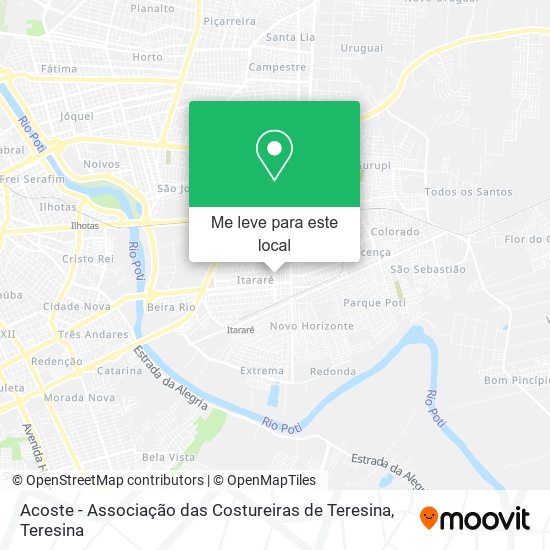 Acoste - Associação das Costureiras de Teresina mapa