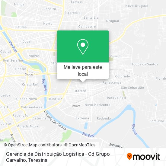 Gerencia de Distribuição Logistica - Cd Grupo Carvalho mapa