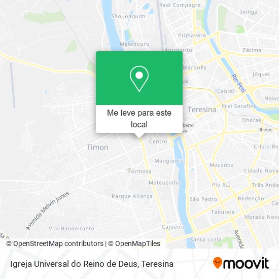 Igreja Universal do Reino de Deus mapa