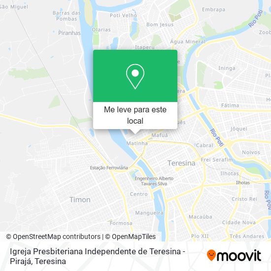 Igreja Presbiteriana Independente de Teresina - Pirajá mapa