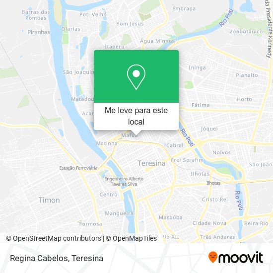 Regina Cabelos mapa