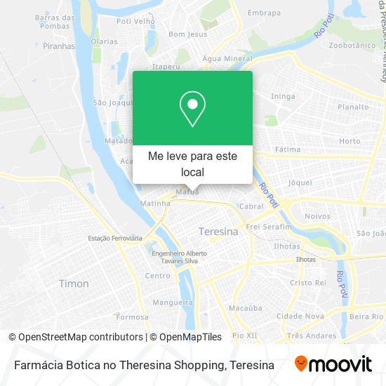 Farmácia Botica no Theresina Shopping mapa