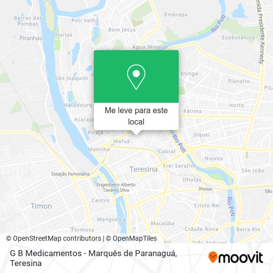 G B Medicamentos - Marquês de Paranaguá mapa