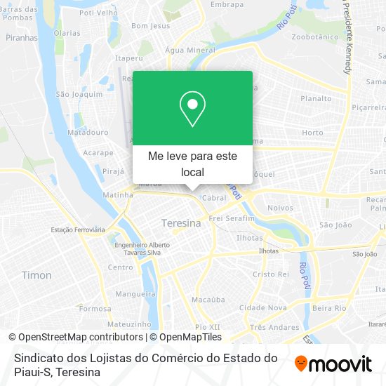 Sindicato dos Lojistas do Comércio do Estado do Piaui-S mapa