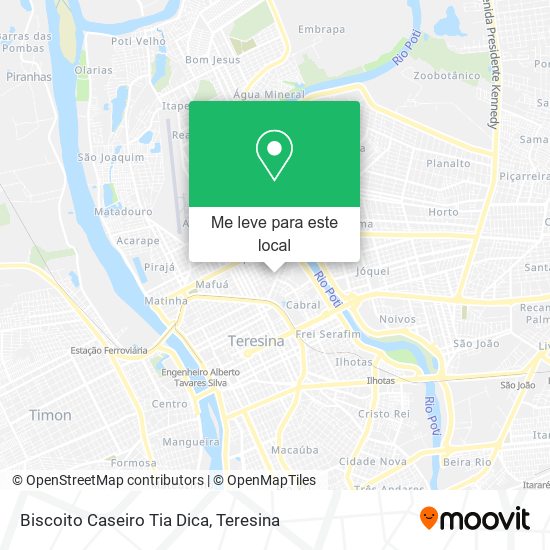 Biscoito Caseiro Tia Dica mapa