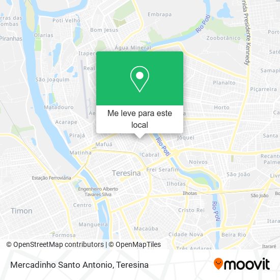 Mercadinho Santo Antonio mapa