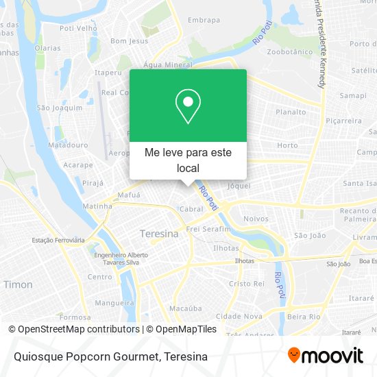 Quiosque Popcorn Gourmet mapa