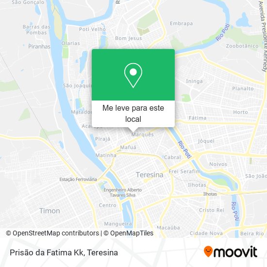 Prisão da Fatima Kk mapa