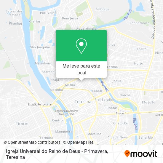 Igreja Universal do Reino de Deus - Primavera mapa