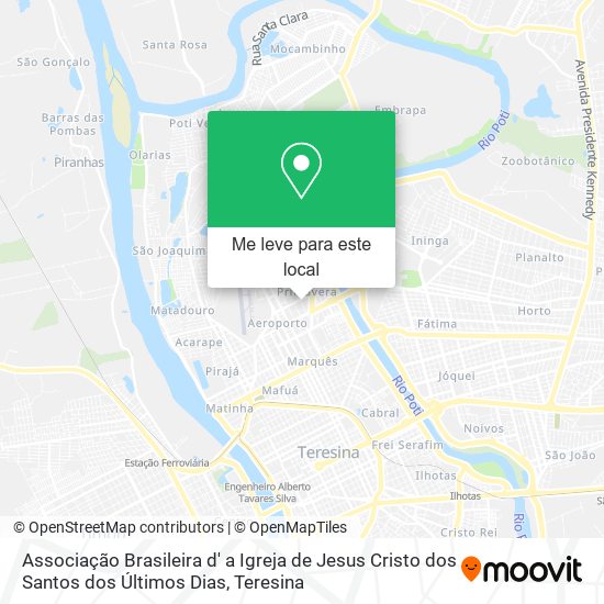 Associação Brasileira d' a Igreja de Jesus Cristo dos Santos dos Últimos Dias mapa