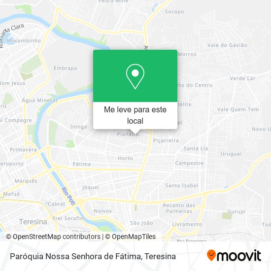 Paróquia Nossa Senhora de Fátima mapa