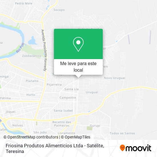 Friosina Produtos Alimentícios Ltda - Satélite mapa