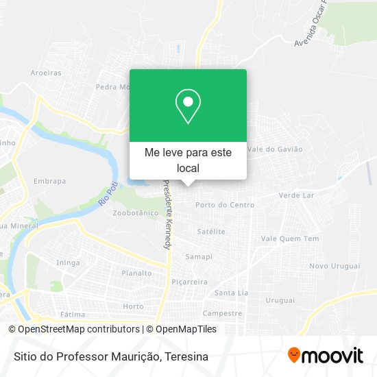 Sitio do Professor Maurição mapa