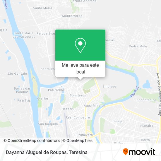 Dayanna Aluguel de Roupas mapa