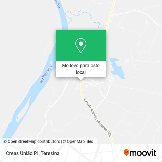 Creas União PI mapa