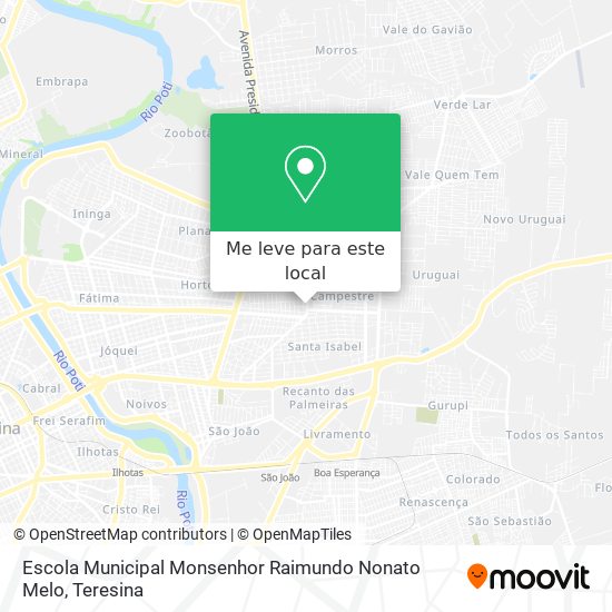 Escola Municipal Monsenhor Raimundo Nonato Melo mapa