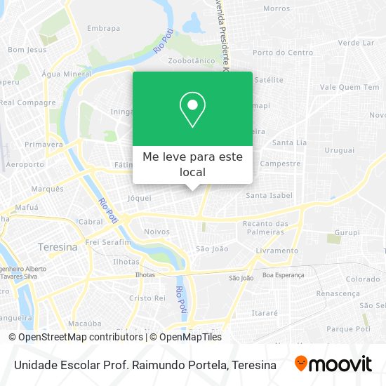 Unidade Escolar Prof. Raimundo Portela mapa