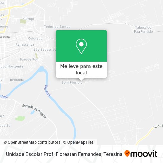 Unidade Escolar Prof. Florestan Fernandes mapa