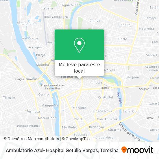 Ambulatorio Azul- Hospital Getúlio Vargas mapa