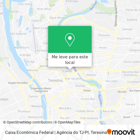Caixa Econômica Federal | Agência do TJ-PI mapa