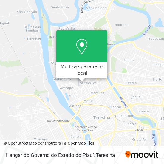 Hangar do Governo do Estado do Piauí mapa