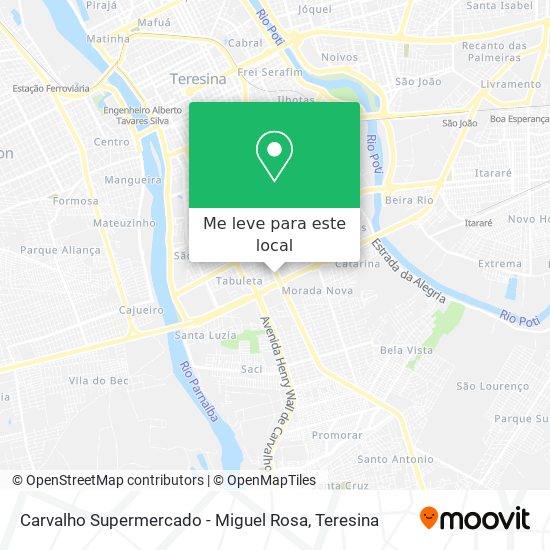 Carvalho Supermercado - Miguel Rosa mapa