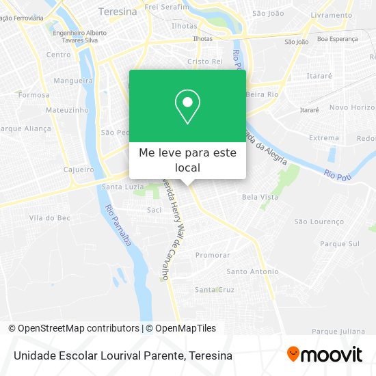 Unidade Escolar Lourival Parente mapa