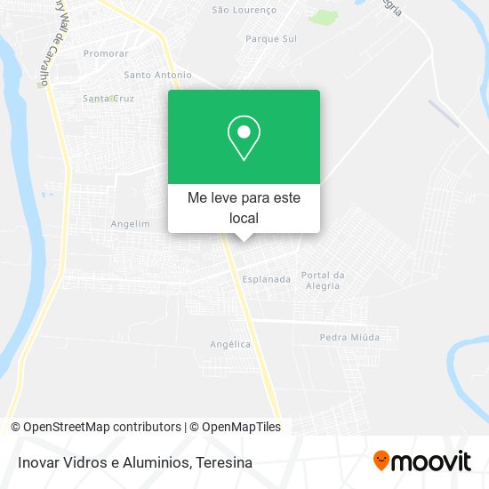 Inovar Vidros e Aluminios mapa