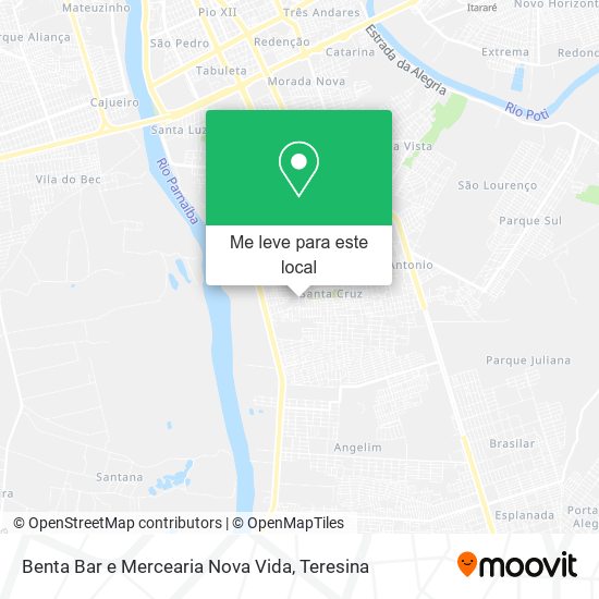 Benta Bar e Mercearia Nova Vida mapa