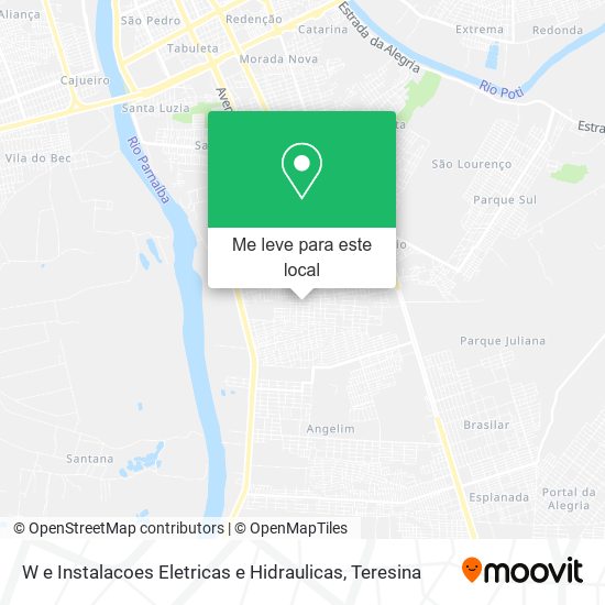 W e Instalacoes Eletricas e Hidraulicas mapa
