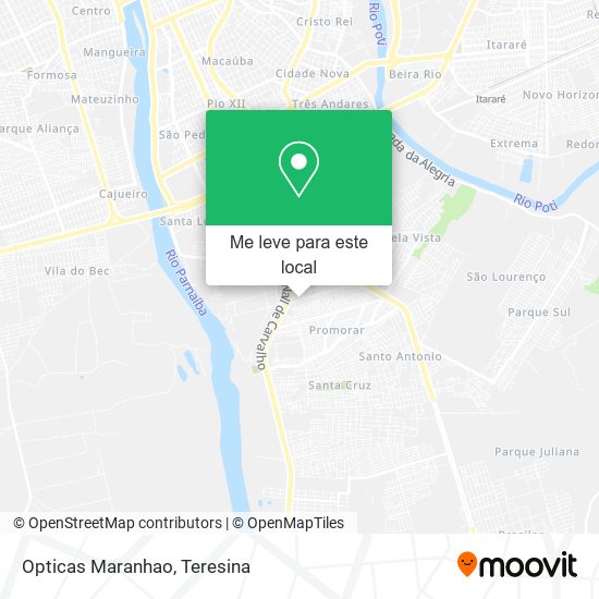 Opticas Maranhao mapa