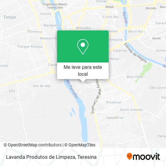 Lavanda Produtos de Limpeza mapa