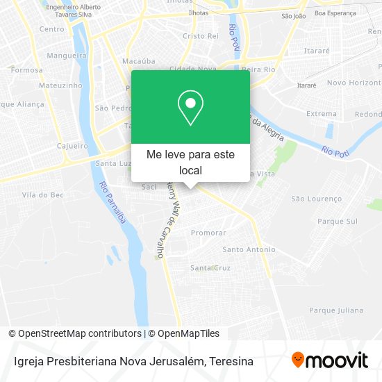 Igreja Presbiteriana Nova Jerusalém mapa