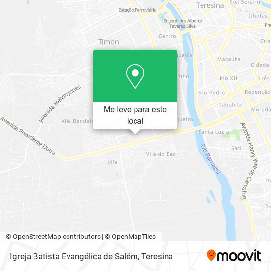 Igreja Batista Evangélica de Salém mapa