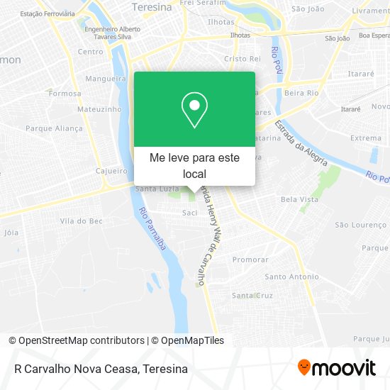 R Carvalho Nova Ceasa mapa
