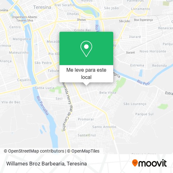 Willames Broz Barbearia mapa