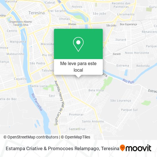 Estampa Criative & Promocoes Relampago mapa