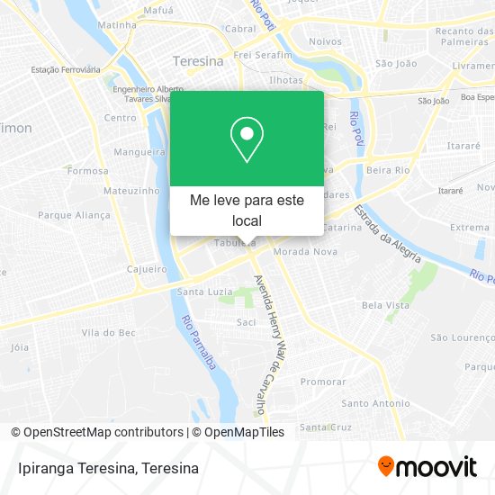 Ipiranga Teresina mapa