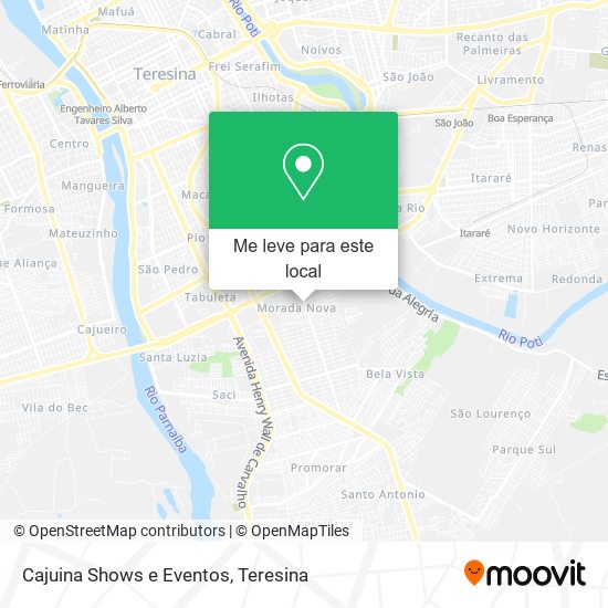 Cajuina Shows e Eventos mapa