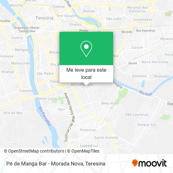 Pé de Manga Bar - Morada Nova mapa