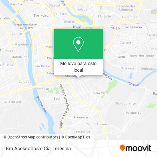 Bm Acessórios e Cia mapa